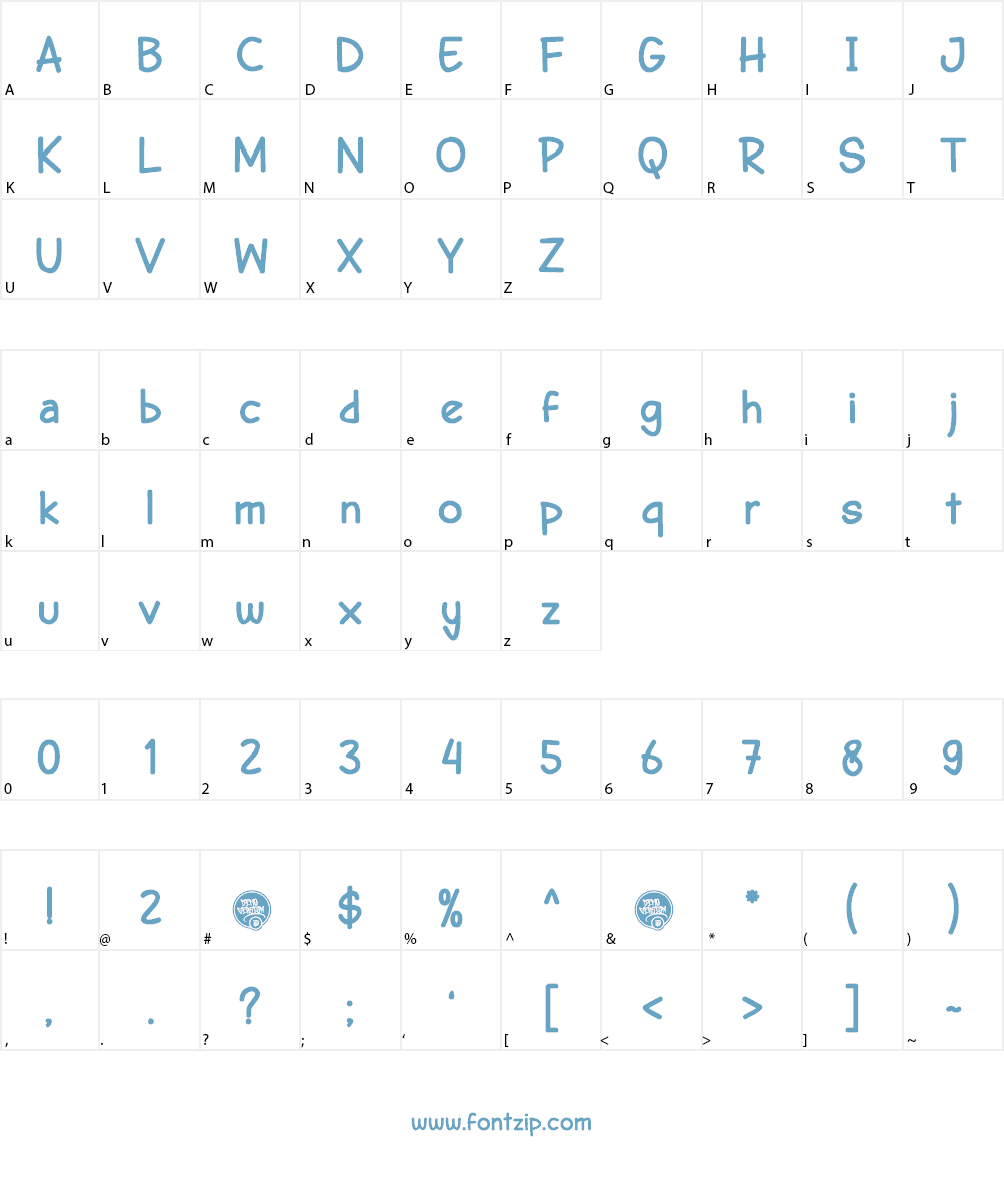 DHF Semangat 2012 Demo Font Character